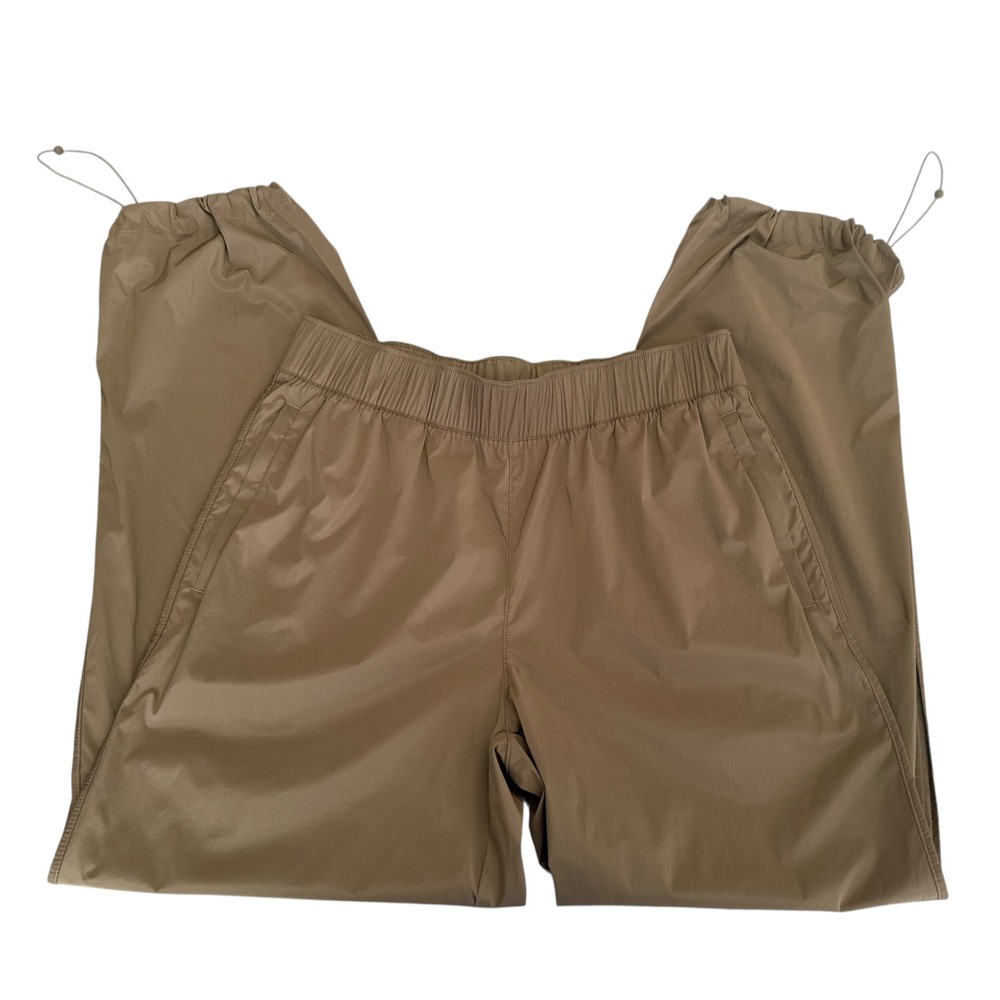 Athleta Rise Pants Brown Nylon Track Bungee Adjustable Small Active Streetwear - Picture 10 of 10